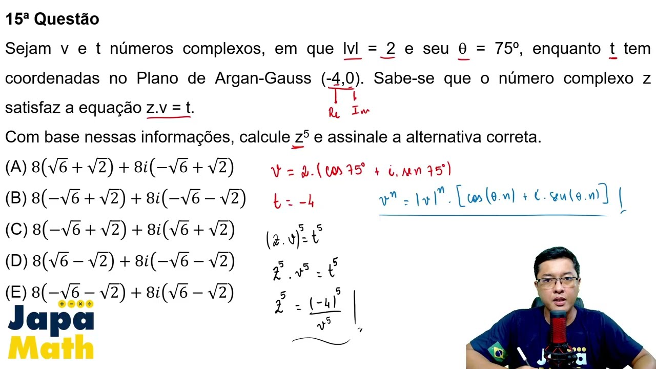 Prova Resolvida EFOMM(2025 - 2026) - Matemática - Questão 15