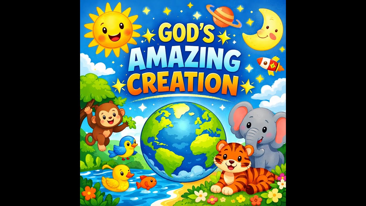God’s Creation Story for Kids 🌍✨ | Fun Bible Story for Children | Genesis Creation