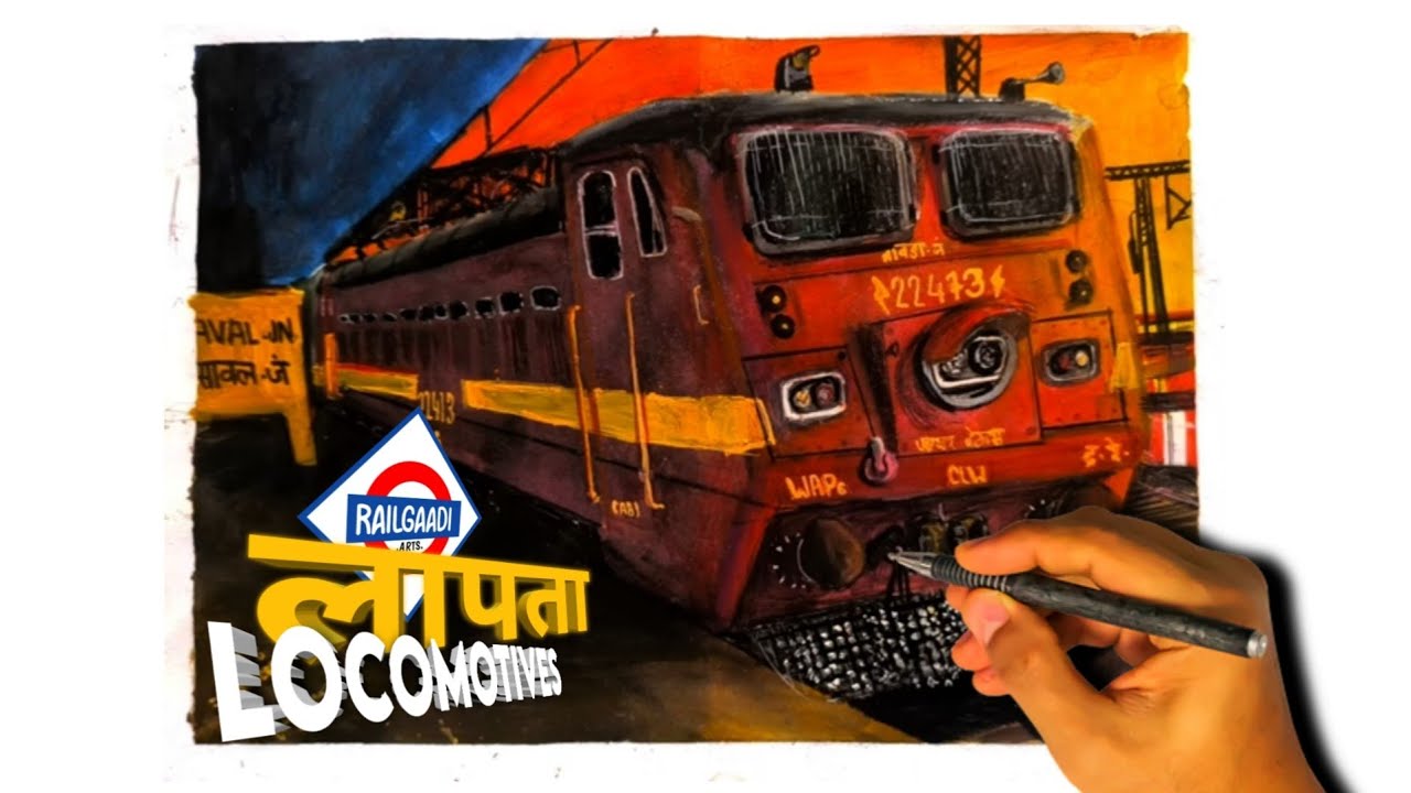 WAP 6 [22413]  DRAWING🫡 | TRAIN DRAWING | RAIL -ARTS AROUND TIMELINE 1853-NOW