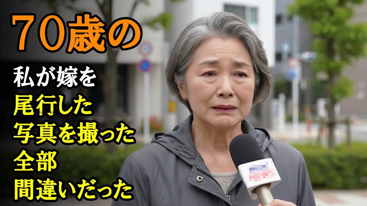 70歳の私が嫁を尾行した。写真を撮った。全部、間違いだった