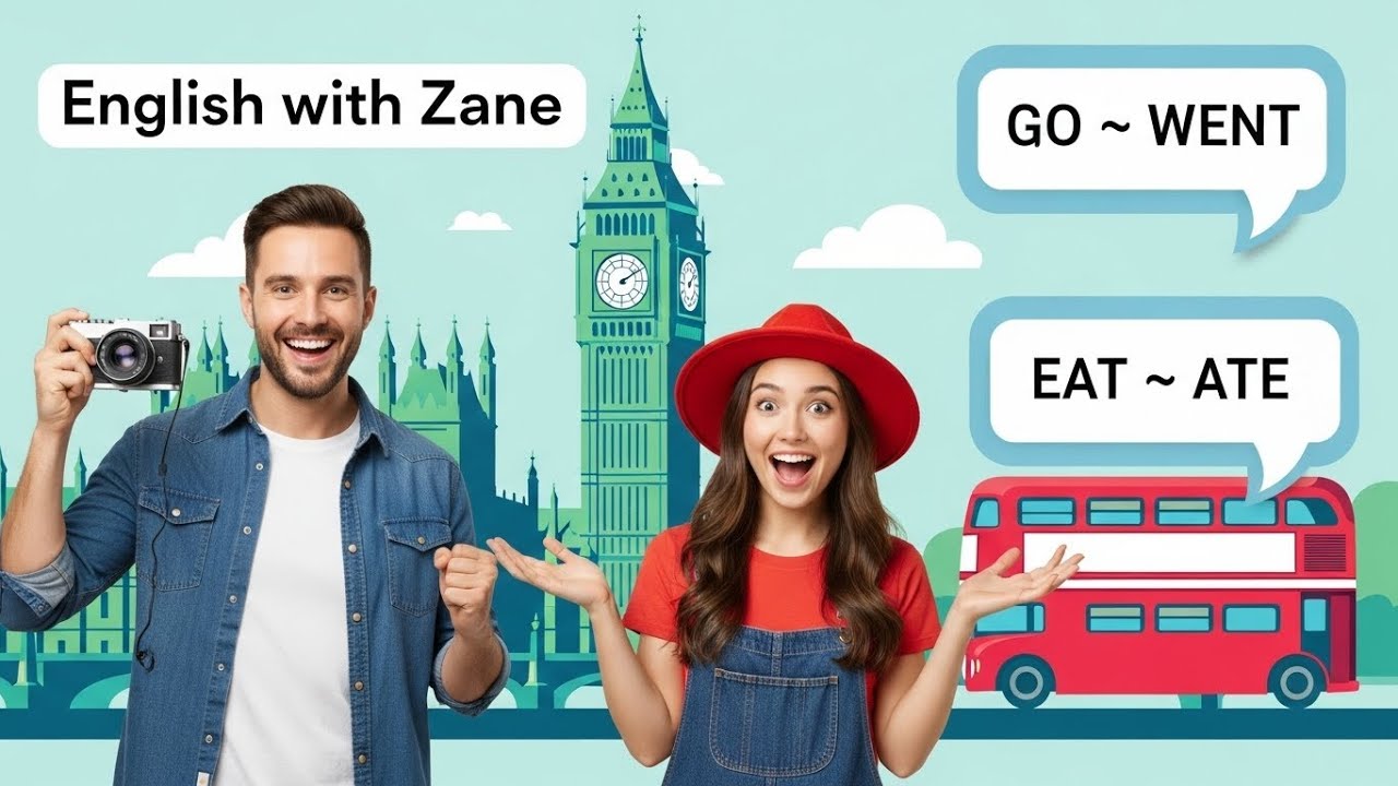 Learn Irregular Verbs Through Stories ✈️ | Past Tense Travel English | English with Zane