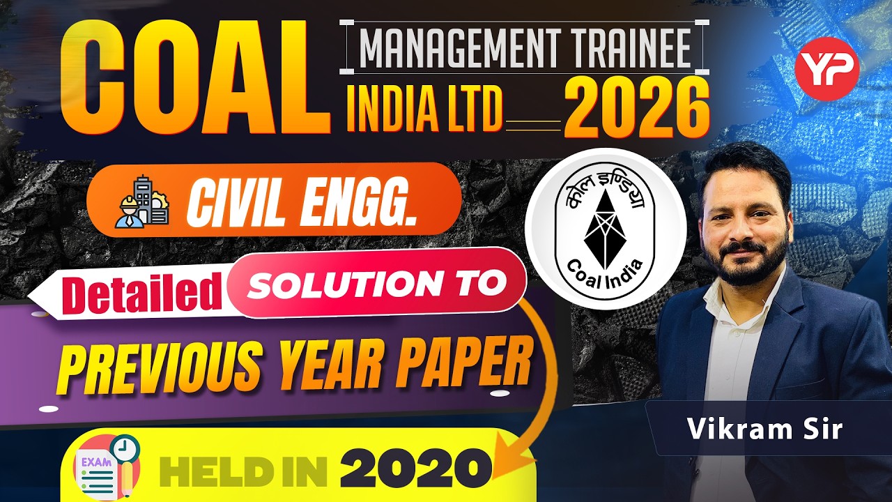 CIL Civil MT, Detailed solution to previous year's paper held 2020 | Live classes started 13th May