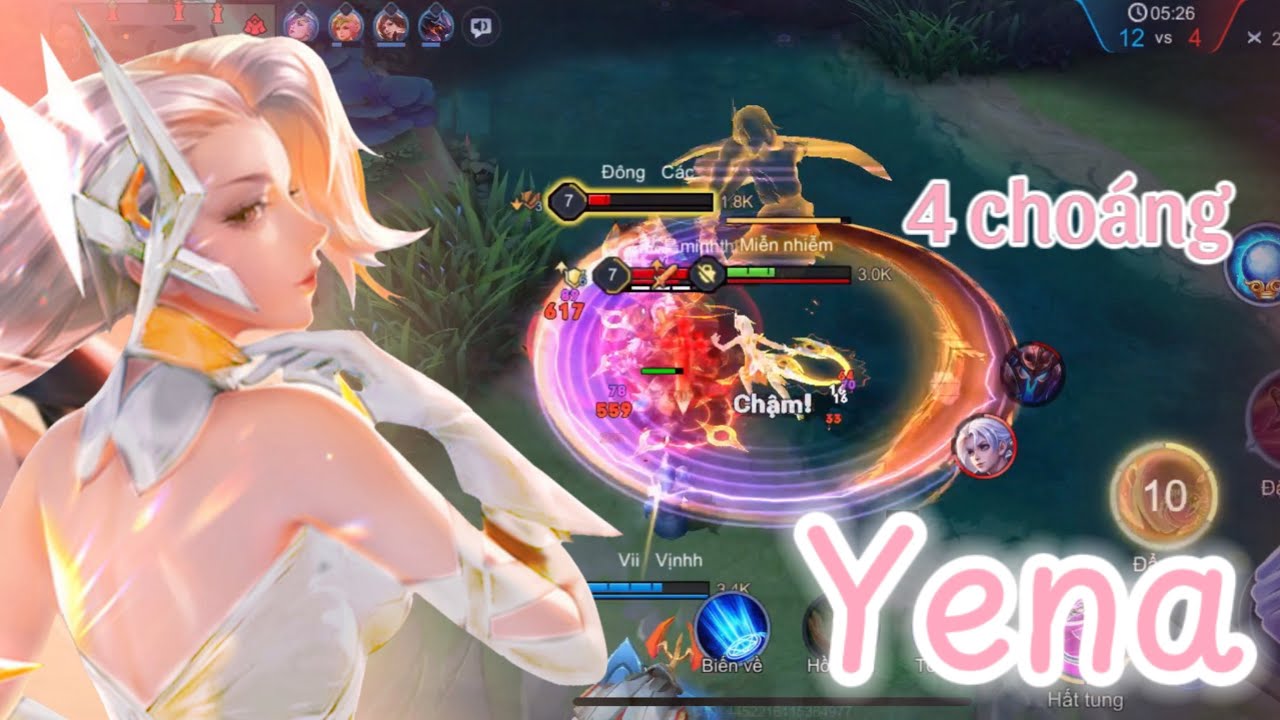 Yena và 5 cú choáng khiến Tara không kịp hồi máu | Build đồ gây sát thương bền bỉ #liênquânmobile