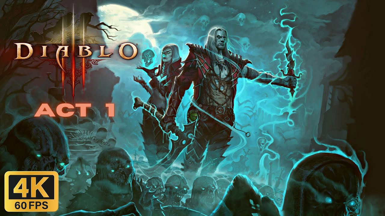 Diablo III: Season 25 Necromancer Act 1 Gameplay (4K60FPS, No Commentary, PC)