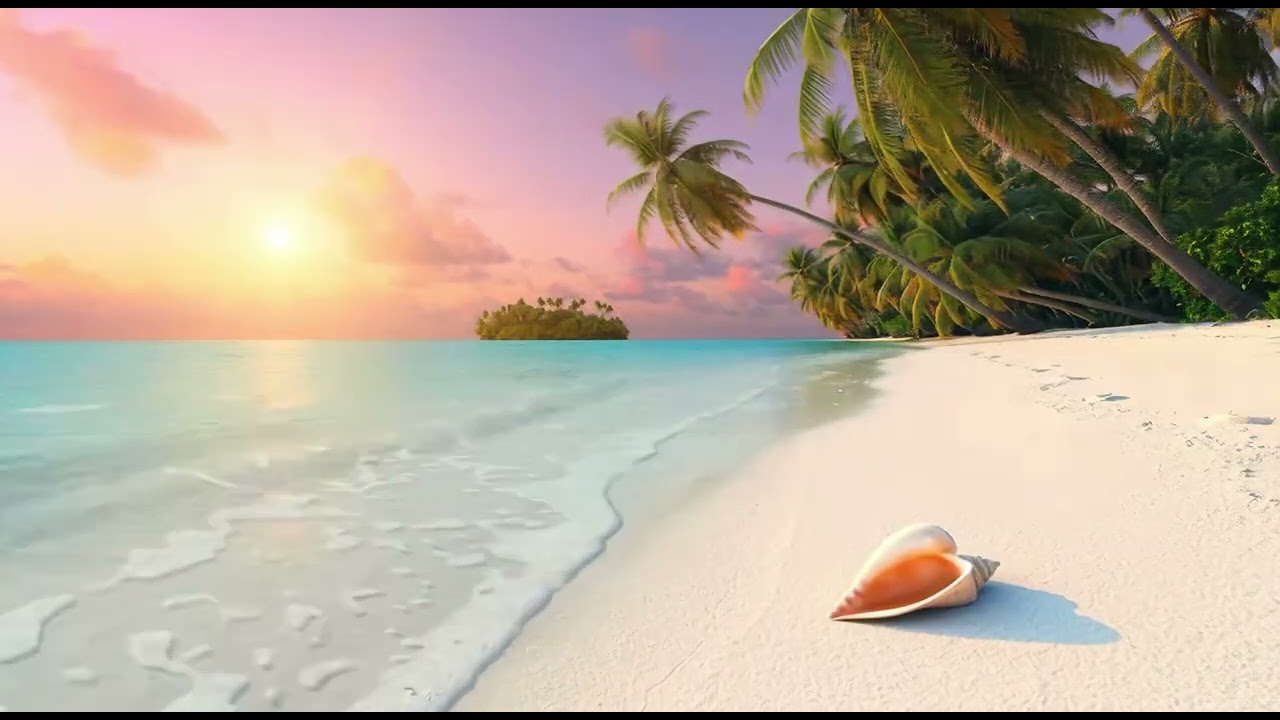 Serene Tropical Beach Waves 🐚🌴 10 Hours of Deep Sleep & Relaxation