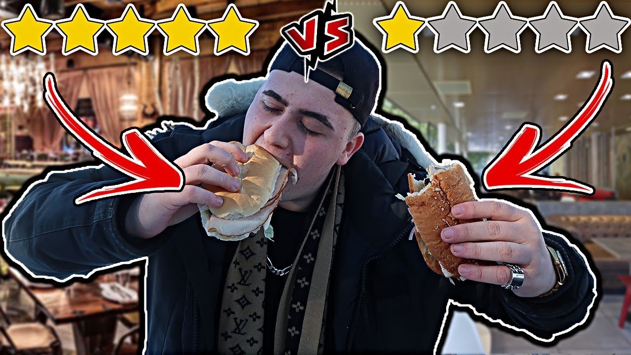 Worst Reviewed Food (1 STAR) VS. Best Reviewed Food (5 STAR) | BEST vs WORST Reviewed Sandwich!!