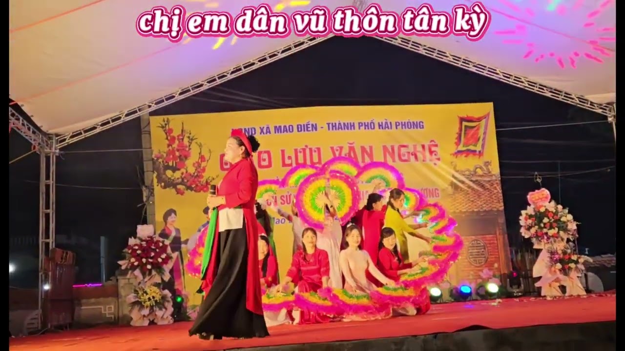 Hội làng Quý Dương 12/2/2026 Đội dân vũ thôn Tân Kỳ biểu diễn 