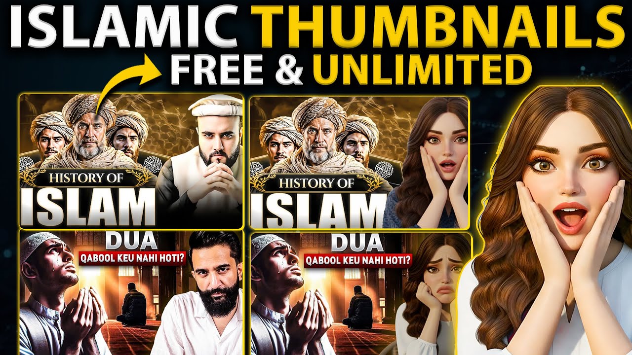 Make professional ISLAMIC THUMBNAILS with NANO BANANA 🍌 AI | Just in 2 Minutes