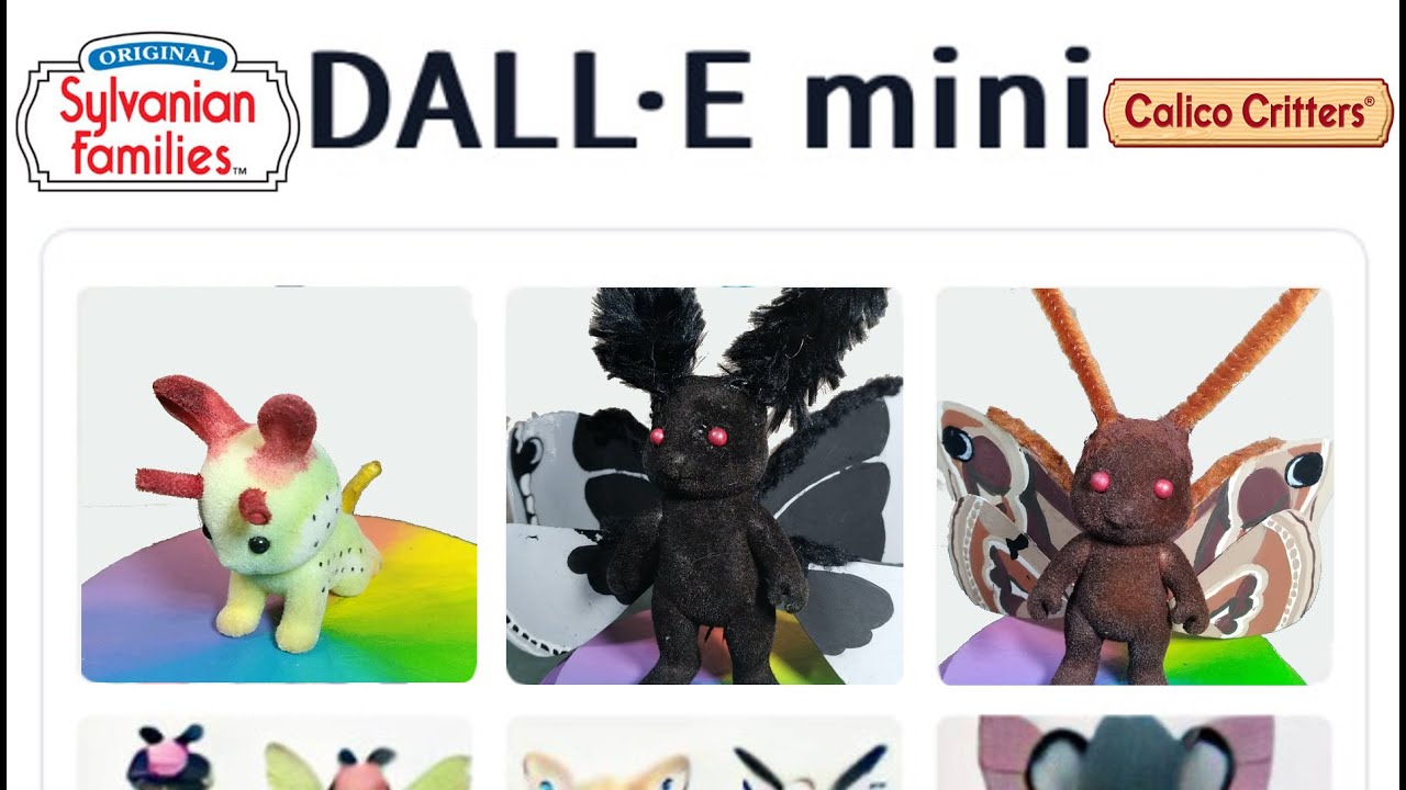 Custom MOTHMAN Sylvanian Families Calico Critters Repaint Inspired by DALL-E AI Tutorial DIY How-To