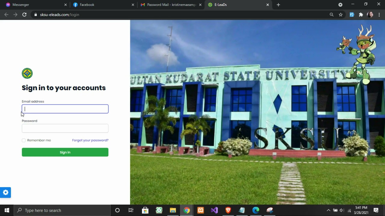 SKSU E-LeaDS: How to access default password