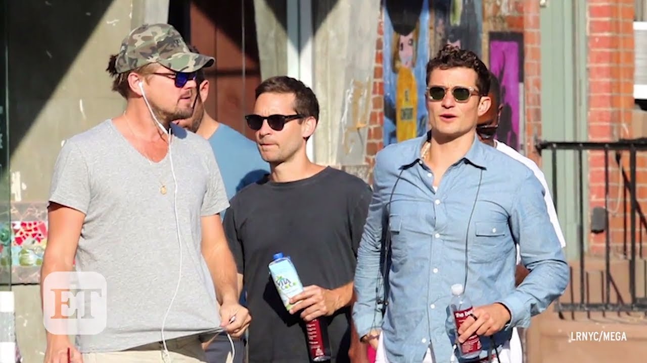 Leonardo DiCaprio, Orlando Bloom, and Tobey Maguire Take a Bro Stroll in NYC
