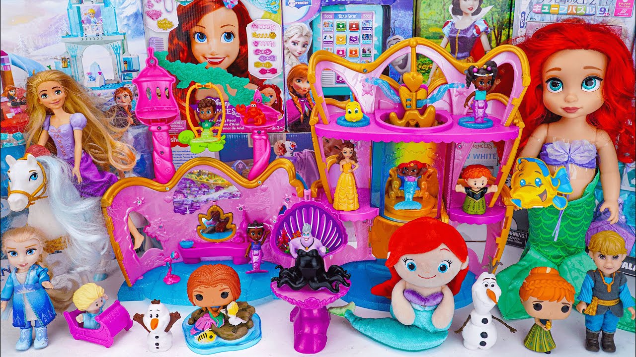 Disney Frozen Toys Collection Unboxing | Disney Junior Ariel Atlantica Adventures Palace