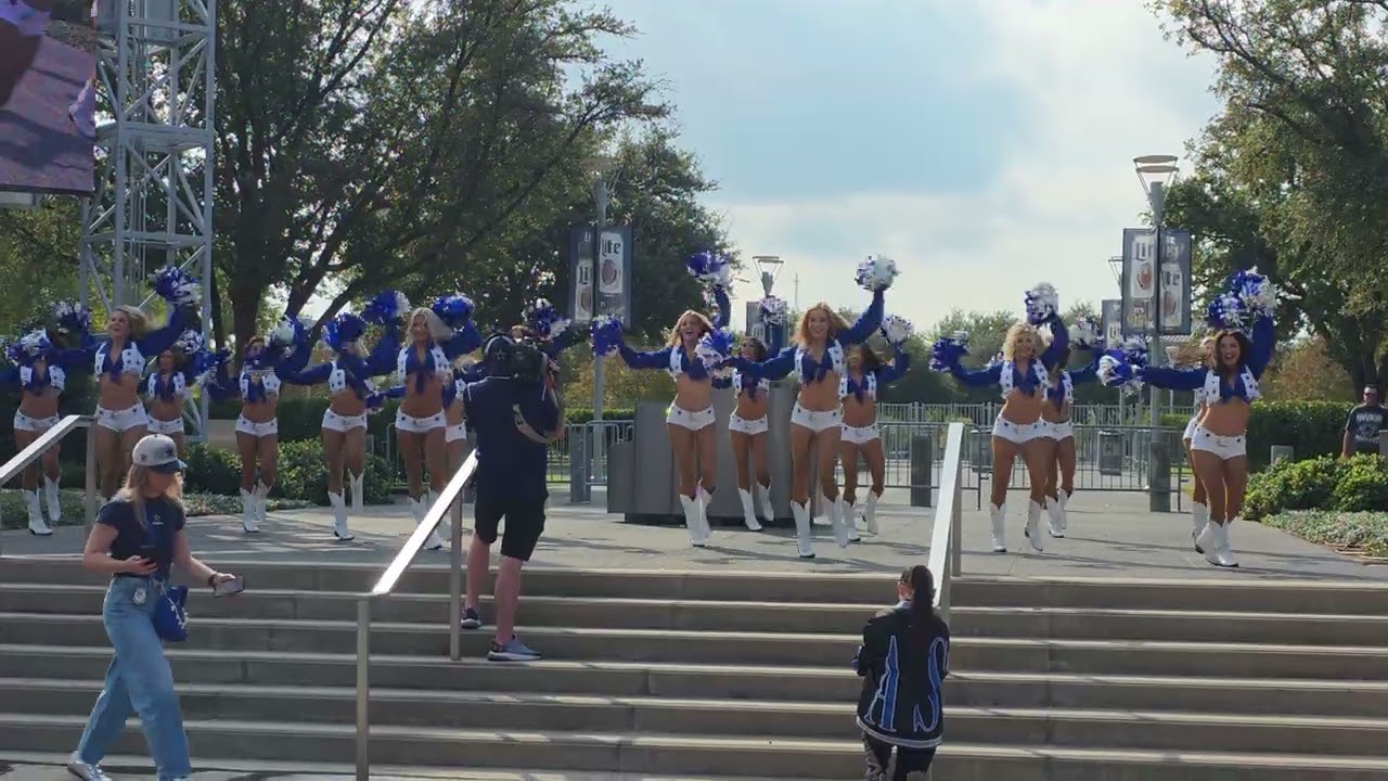 Dallas Cowboys Cheerleaders watch party performance Miller Lite House 10/26/25