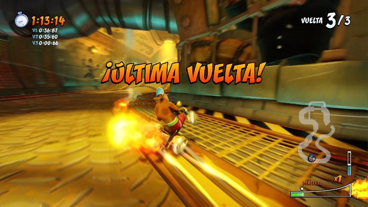 Crash Team Racing Nitro-Fueled | Derrotando Desarrolladores (3/40) Pista Cloaca