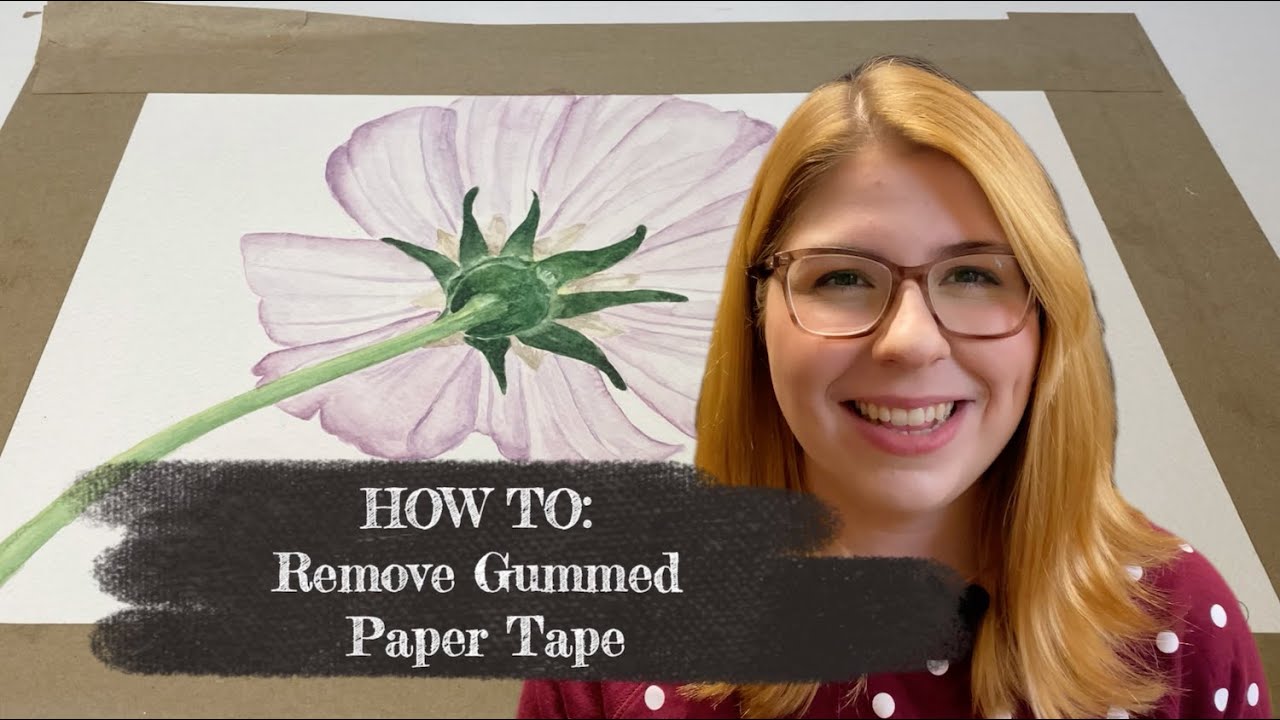 How To Remove Gummed Paper Tape - Finishing a Watercolor