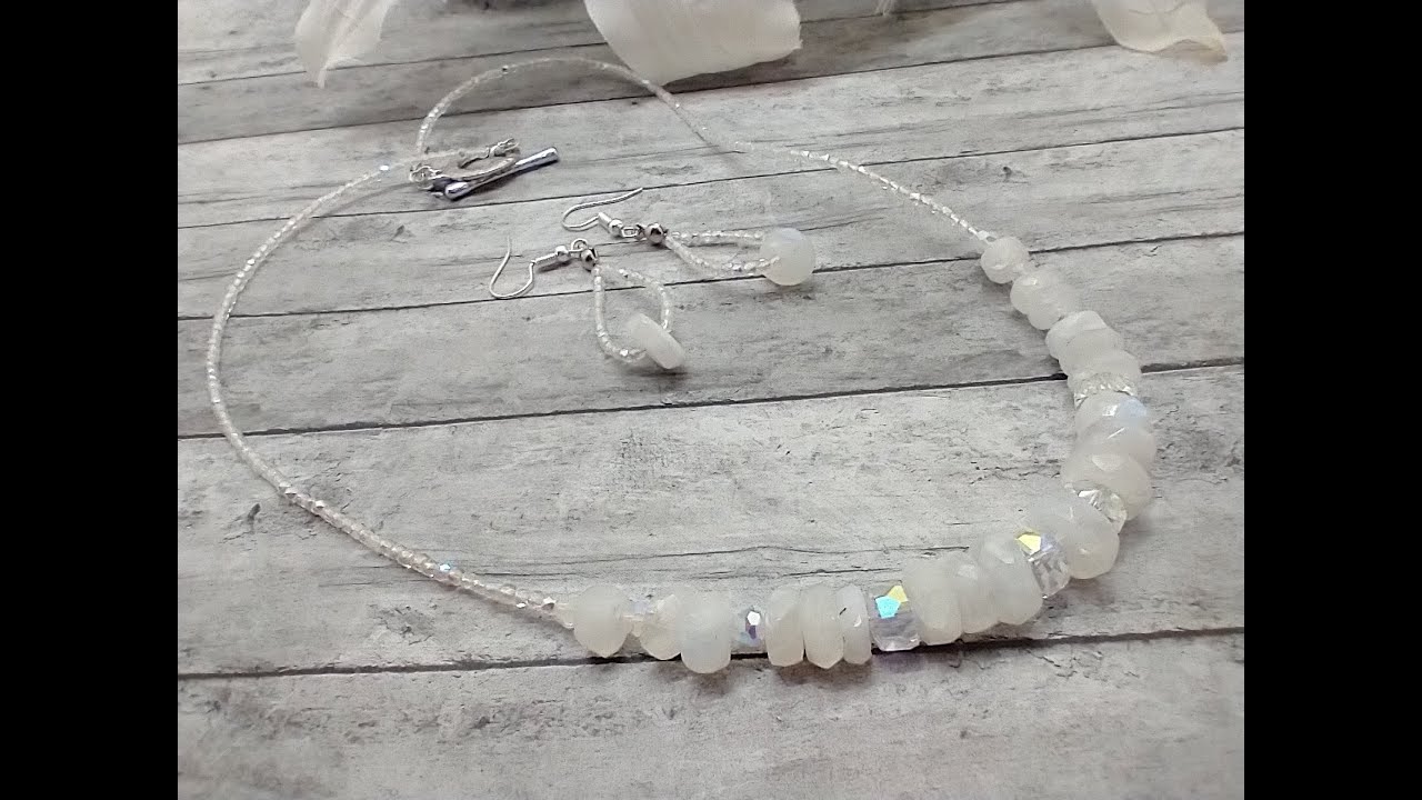 Beautiful Moonstone Necklace Using Beads From Sam's Bead Box and Bargain Bead Box July 2023!
