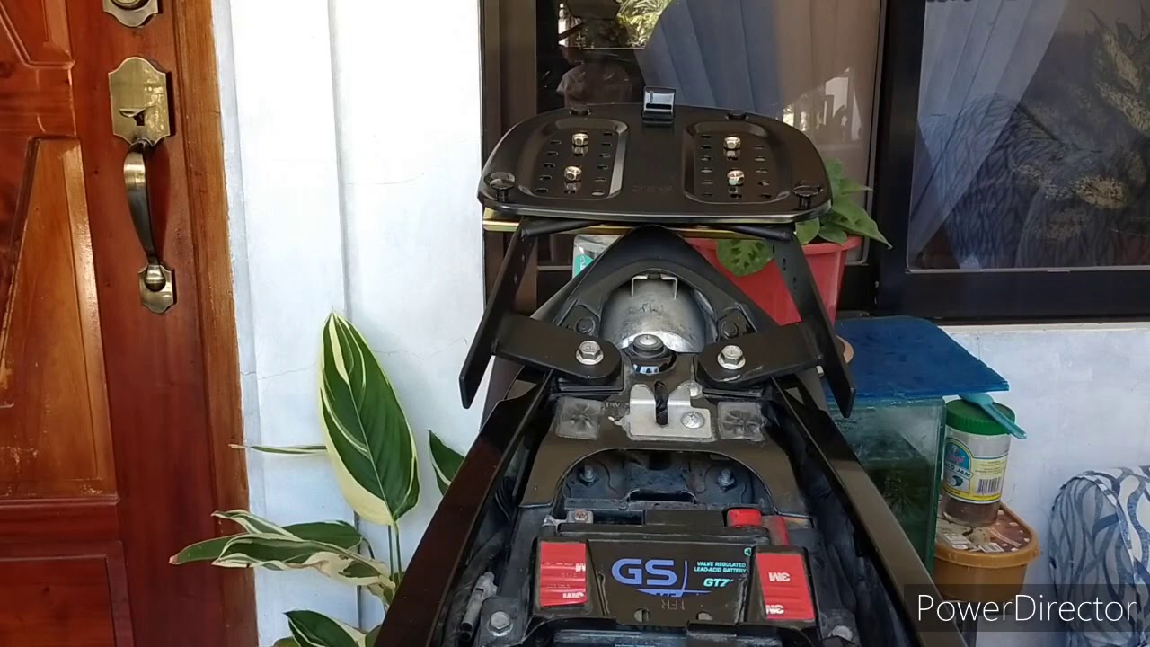 raider 150FI installation of motorack bracket and  sec 32L topbox