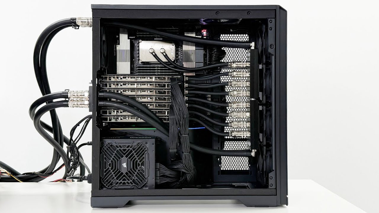 $40,000 RTX 5090 7GPU Watercooled Workstation Build