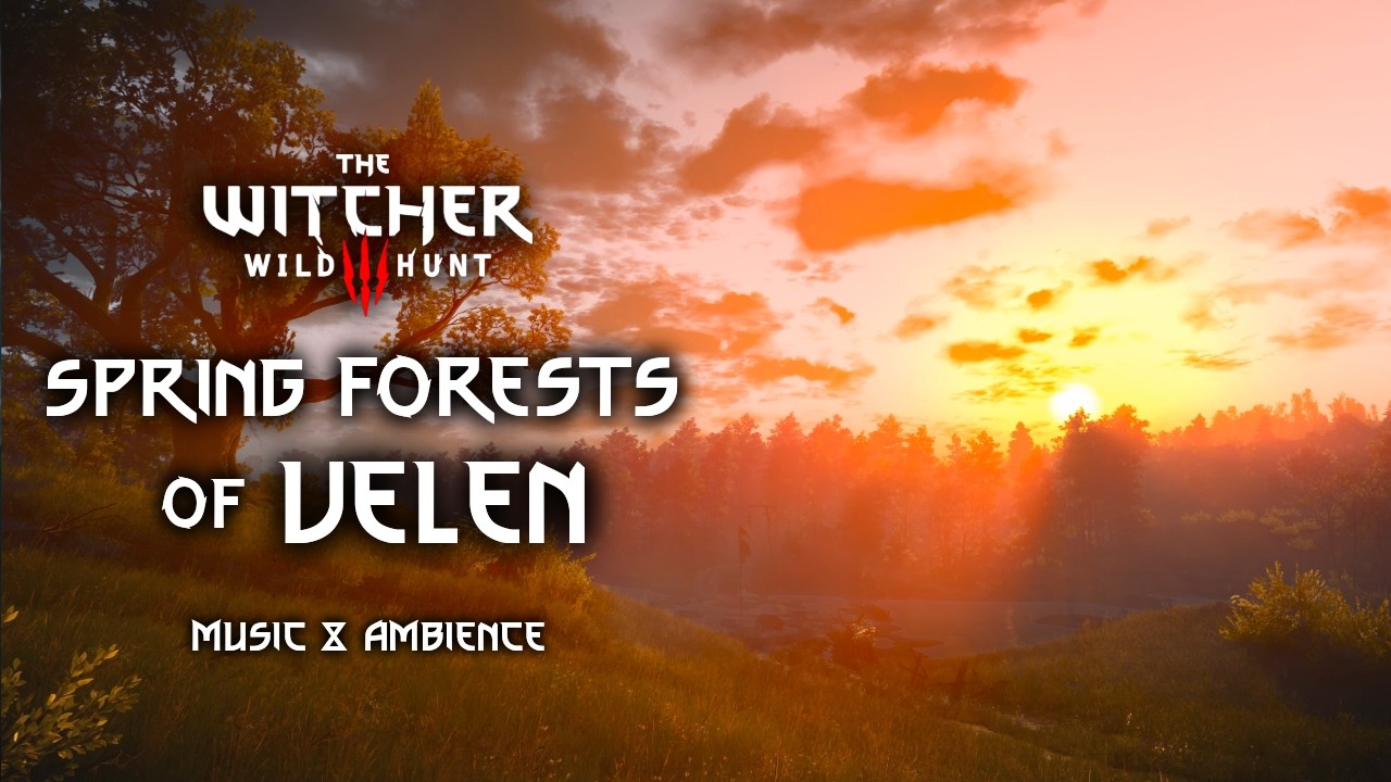 Spring Forests of Velen | Witcher 3 Music & Ambience | Sleep, Study, Relax | No ADS | 3 Hrs