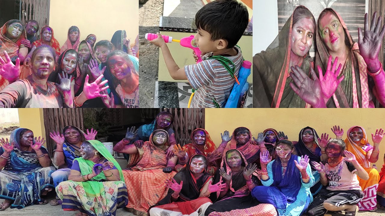 हमने खेली खतरनाक वाली रंग पंचमी, सास बहू फ्रेंड्स सब ने एक दूसरे को खूब लगाया रंग ||rang panchami ||