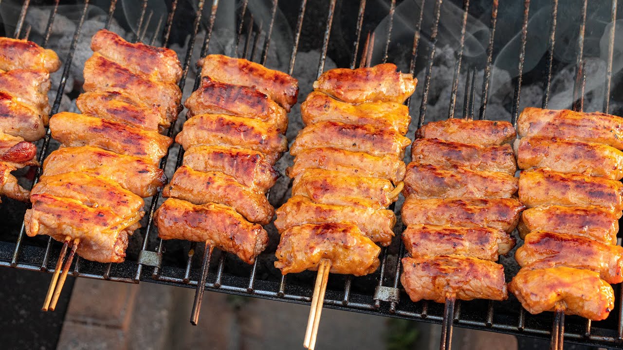 Chỉ cần cuộn thịt lại và ướp giúp món Thịt Nướng ngon hơn bội phần | Roll BBQ recipe