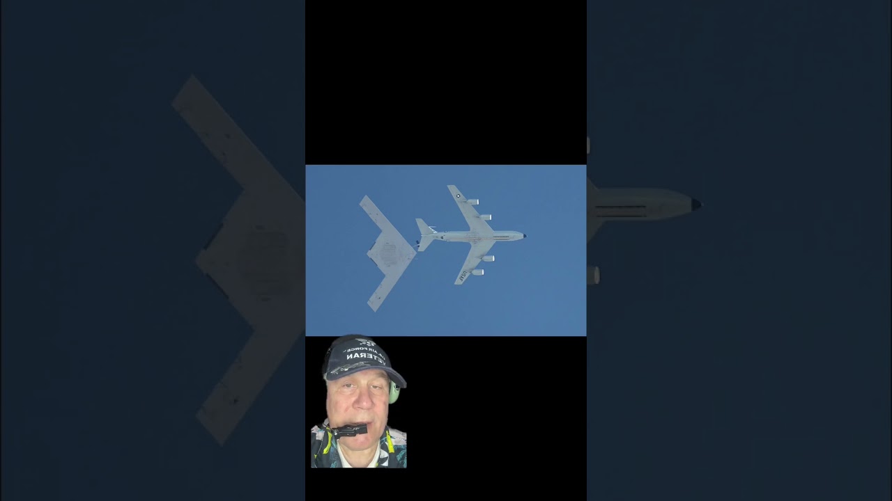 US Air Force B 21 Air Refueling Flight Test for the First Time