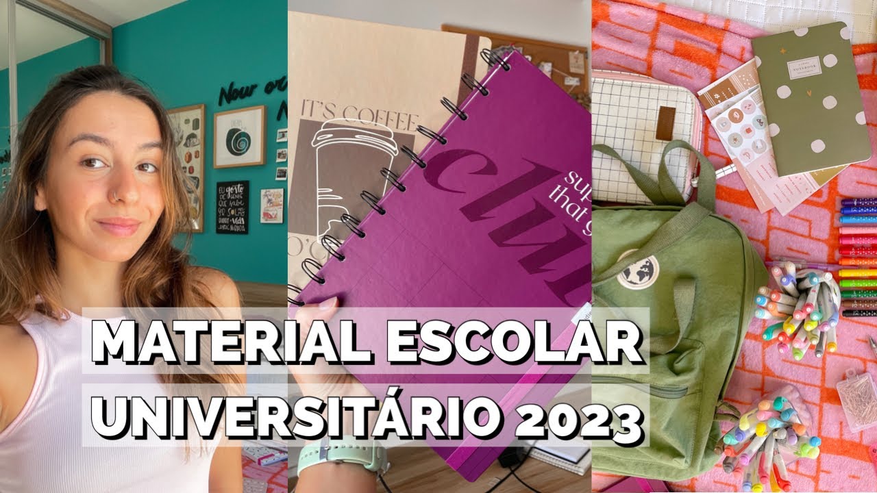 MEU MATERIAL ESCOLAR UNIVERSITÁRIO PARA 2023 | mostrei *tudo* o que eu vou usar na faculdade ✨