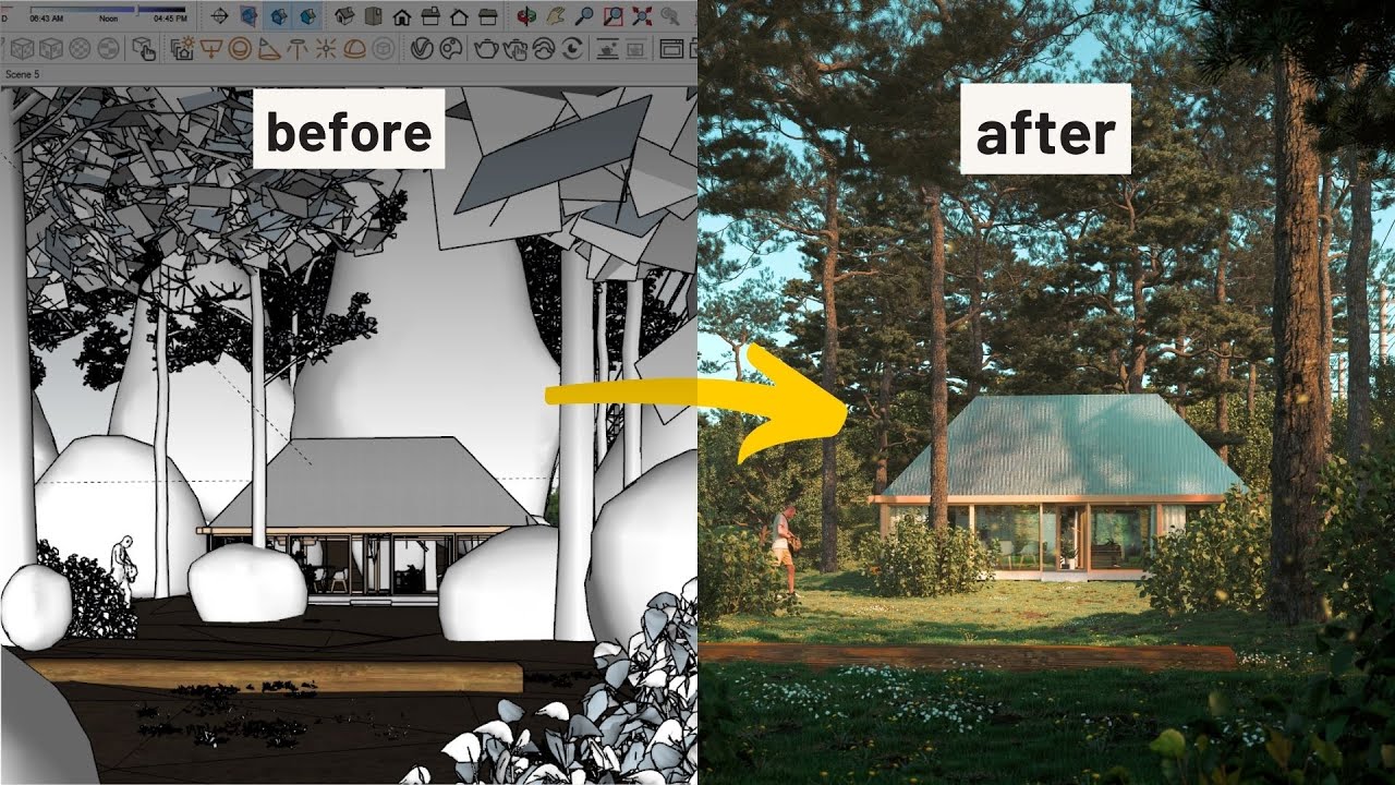 I created an exterior render with Sketchup  + Vray!  / THIS is how