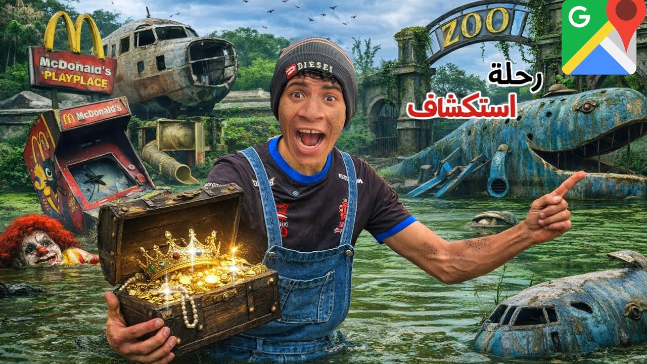 لما اخوك الصغير يستكشف اغلي اماكن الطفولة المهجورة علي خرائط جوجل 😨😂| علاء حسين 