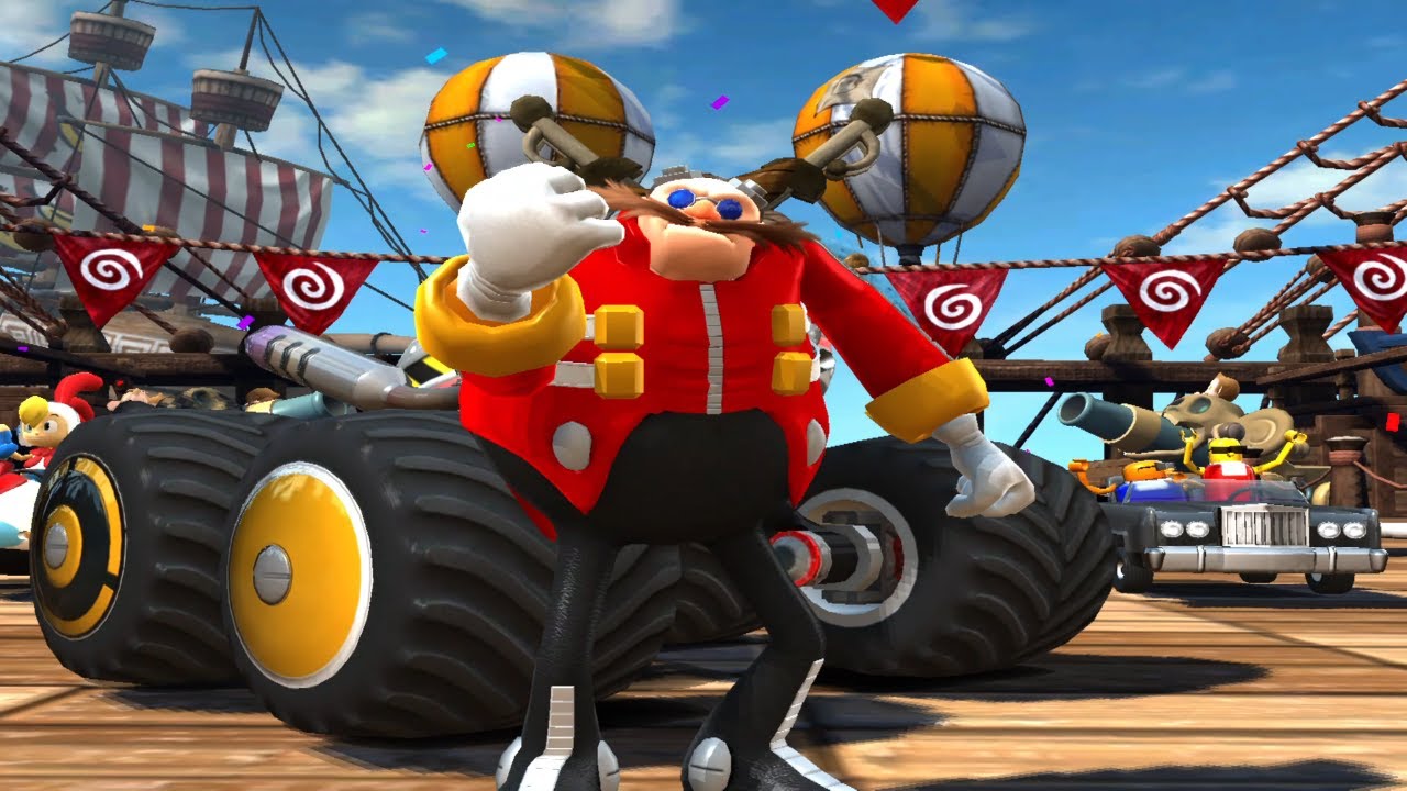 Dr. EGGMAN Monkey Target gameplay. (Request) 3 Laps Expert. Sonic & SEGA All Stars Racing. PC. 2020!