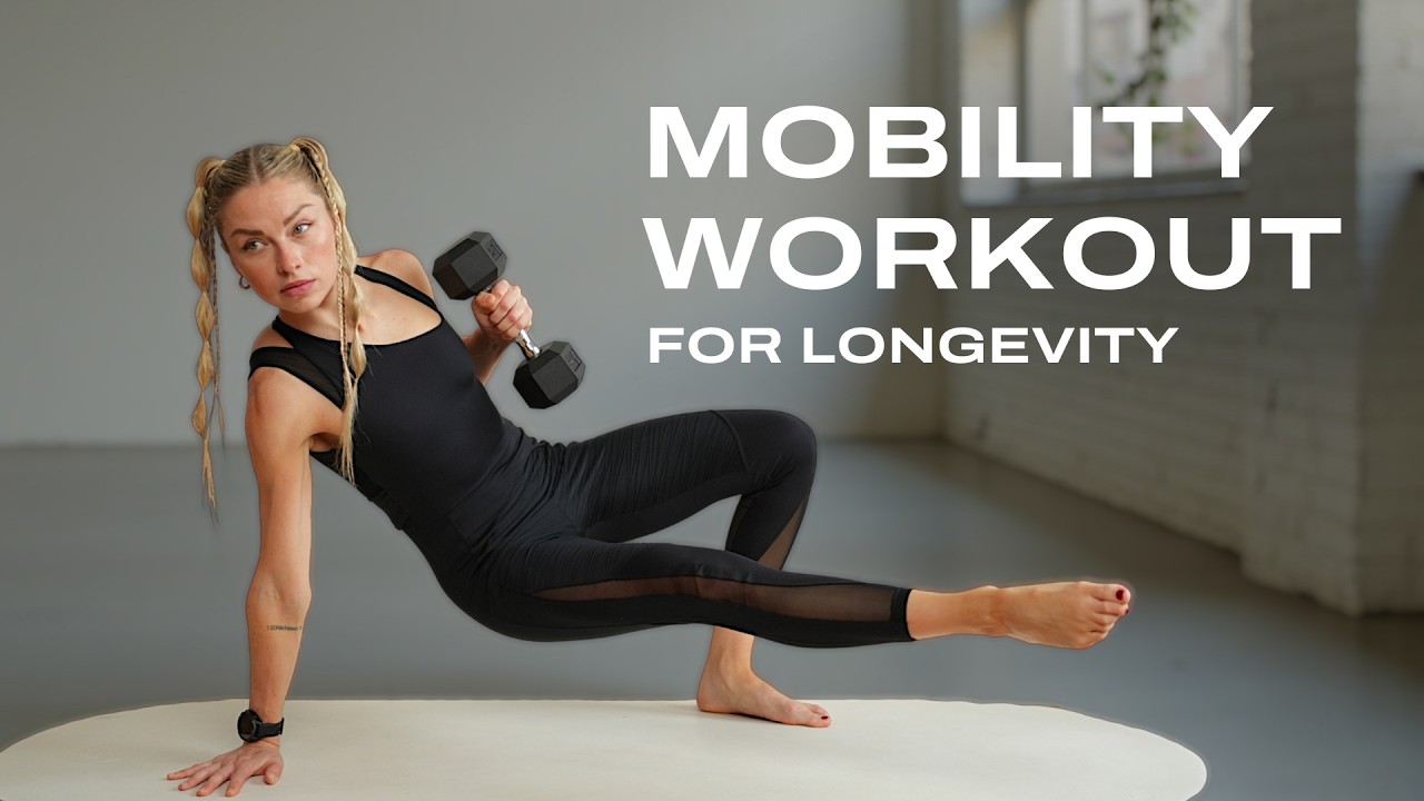 45 Min. Full Body Mobility Workout w/ Weights to get strong and flexible | The Longevity Plan Day 11