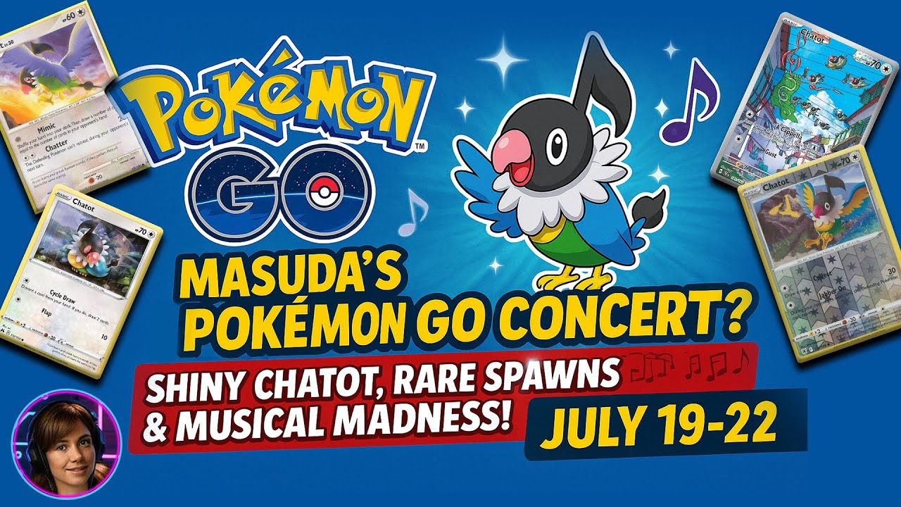 🎶 Masuda's Pok&eacute;mon GO Concert?! Shiny Chatot, Rare Spawns & Musical Madness! 🎶