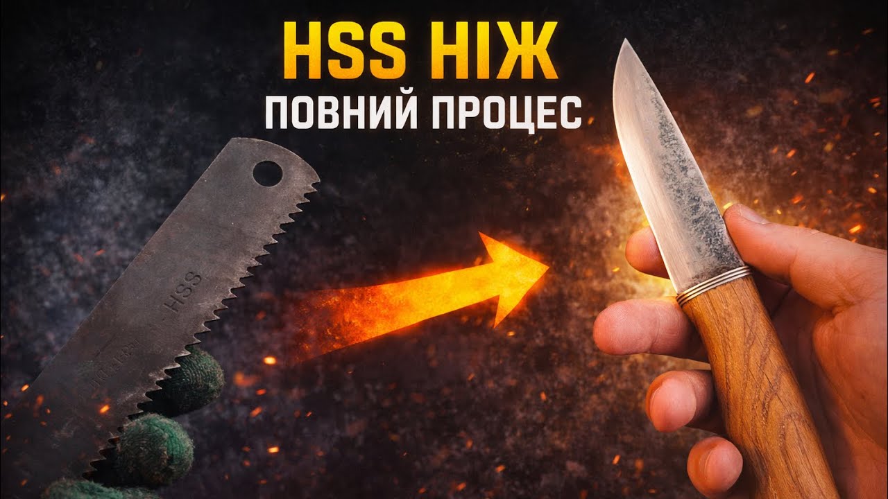 Повний процес: ніж з HSS сталі ⚒️