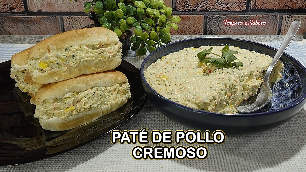 PATÉ DE POLLO CREMOSO Delicioso Fácil de hacer pocos Ingredientes y verás que te va a encantar