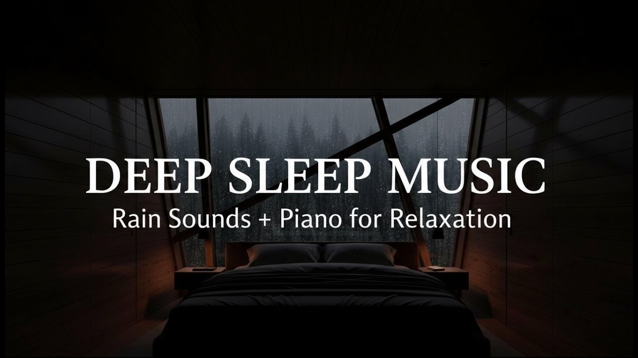 Relaxing Piano and Rain Mood for Peaceful Night Sleep, Work Balance, Yoga