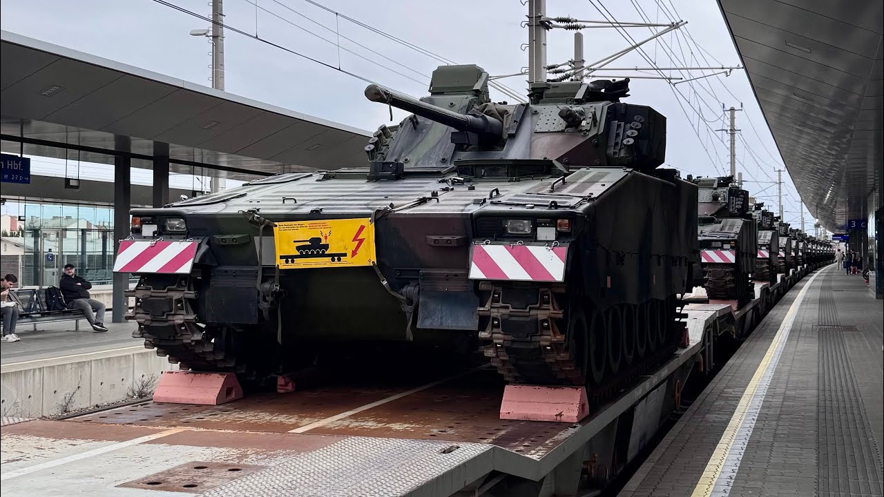 🪖🚆 Panzer-Zug verlässt St. Pölten Hbf. ⚠️ I AustriaTrains