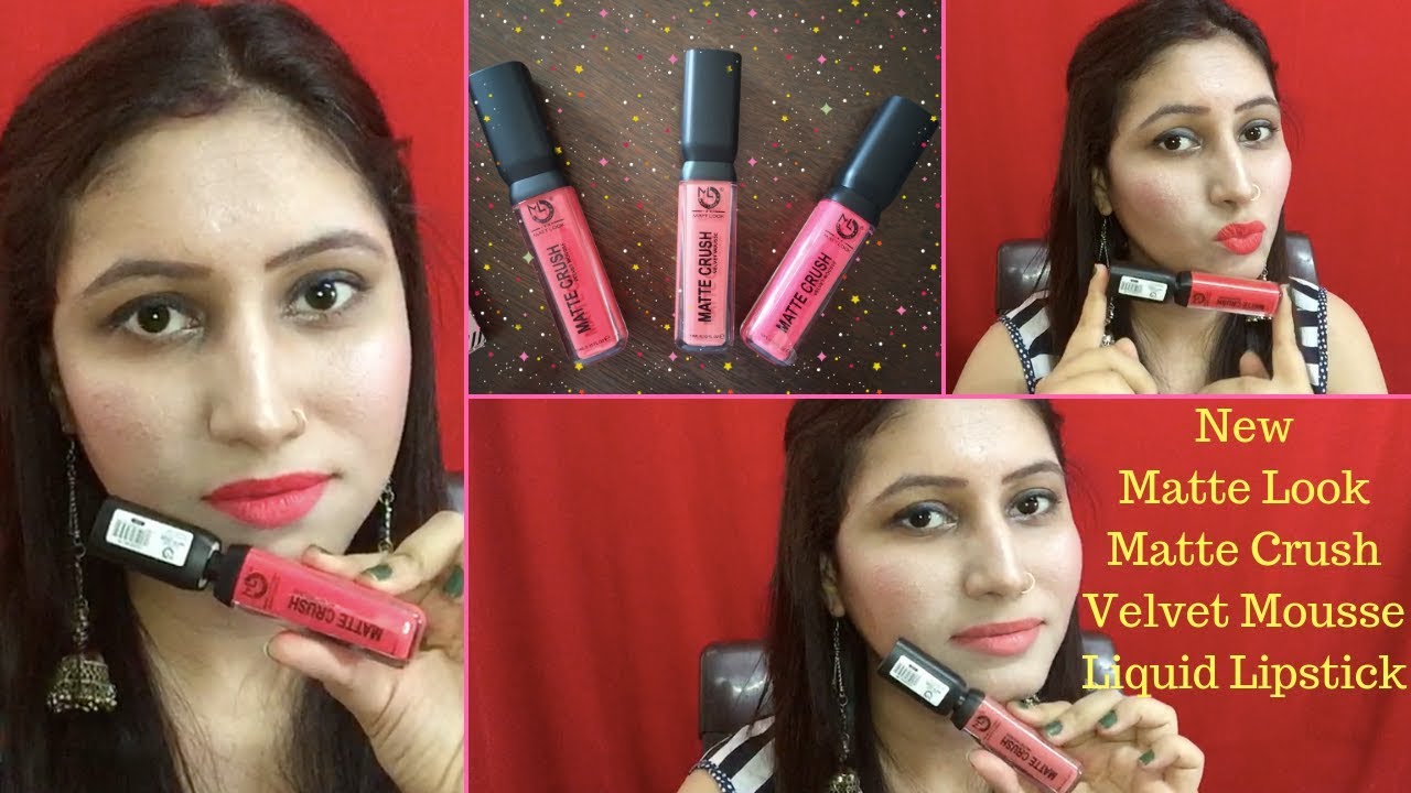 New Matte Look Cosmetics Matte Crush Velvet Mousse Liquid Lipstick