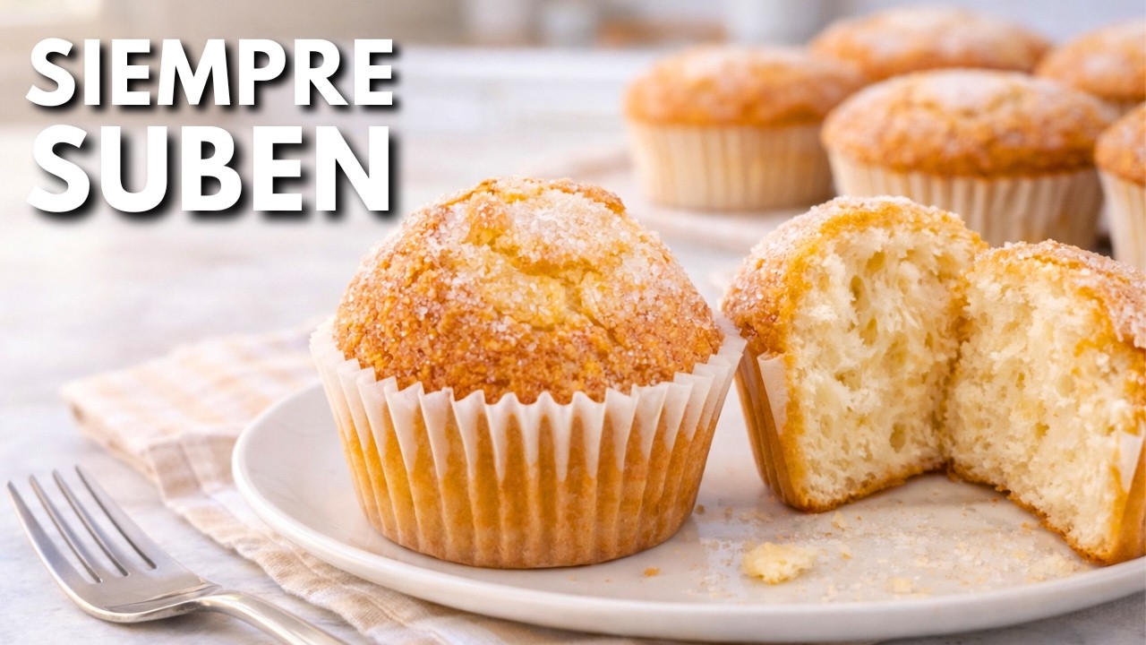 🧁 ¿No te SUBEN las MAGDALENAS? Haz Esto 👉TRUCO FÁCIL - MAGDALENAS de NATA