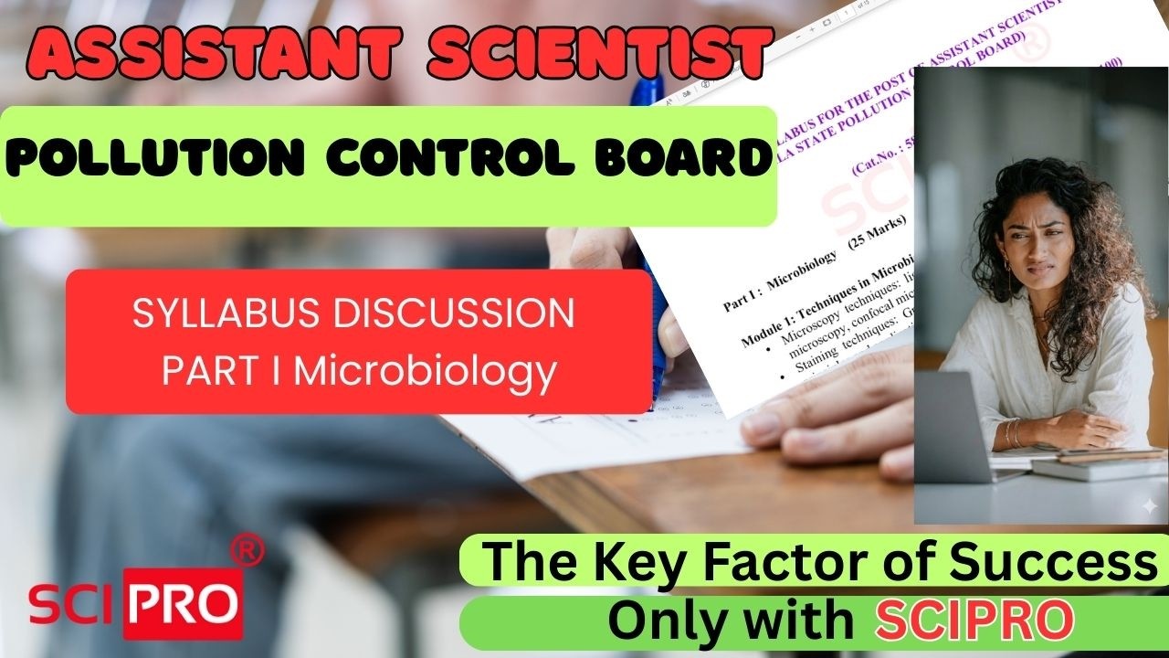 Pollution Control Board Exams. Assistant Scientist. Syllabus discussion Part 1. Microbiology. SCIPRO