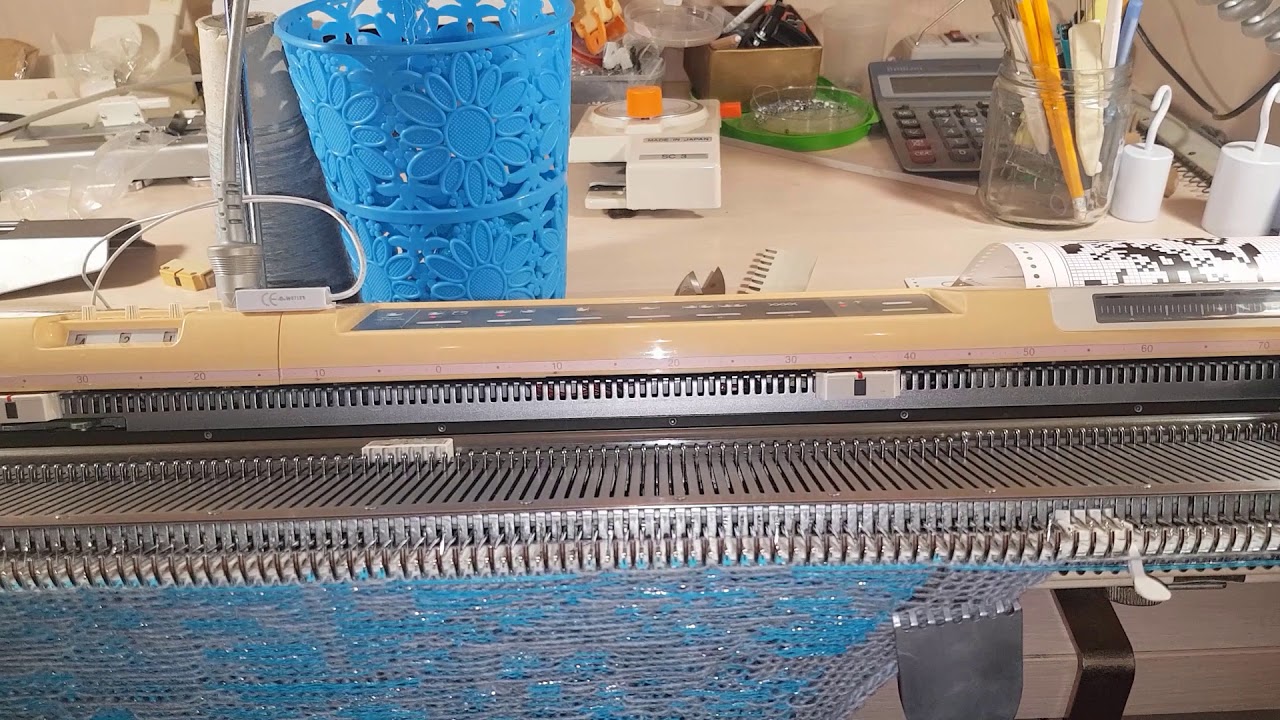 Silver reed,  Knitmaster 580/ srp60. Тест на работоспособность по листам Майлара.
