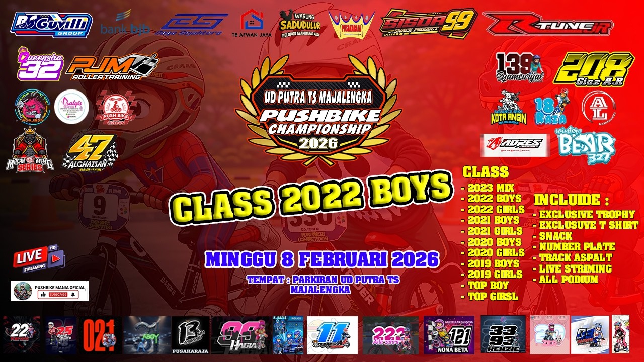 PUSBHBIKE CHAMPION SHIP 2026|UD PUTRA TS MAJALENGKA|CLAS 2022 BOYS
