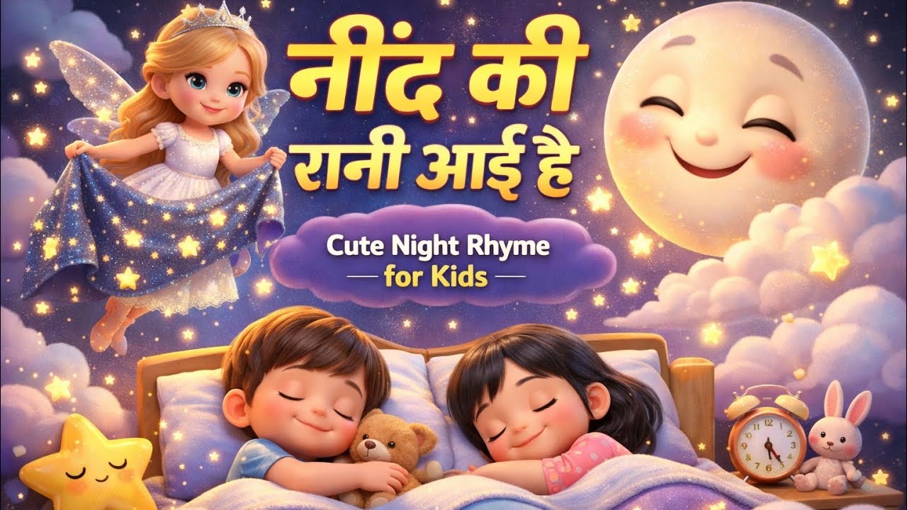 🌙 नींद की लोरी | Best Bedtime Rhyme for Kids in Hindi
