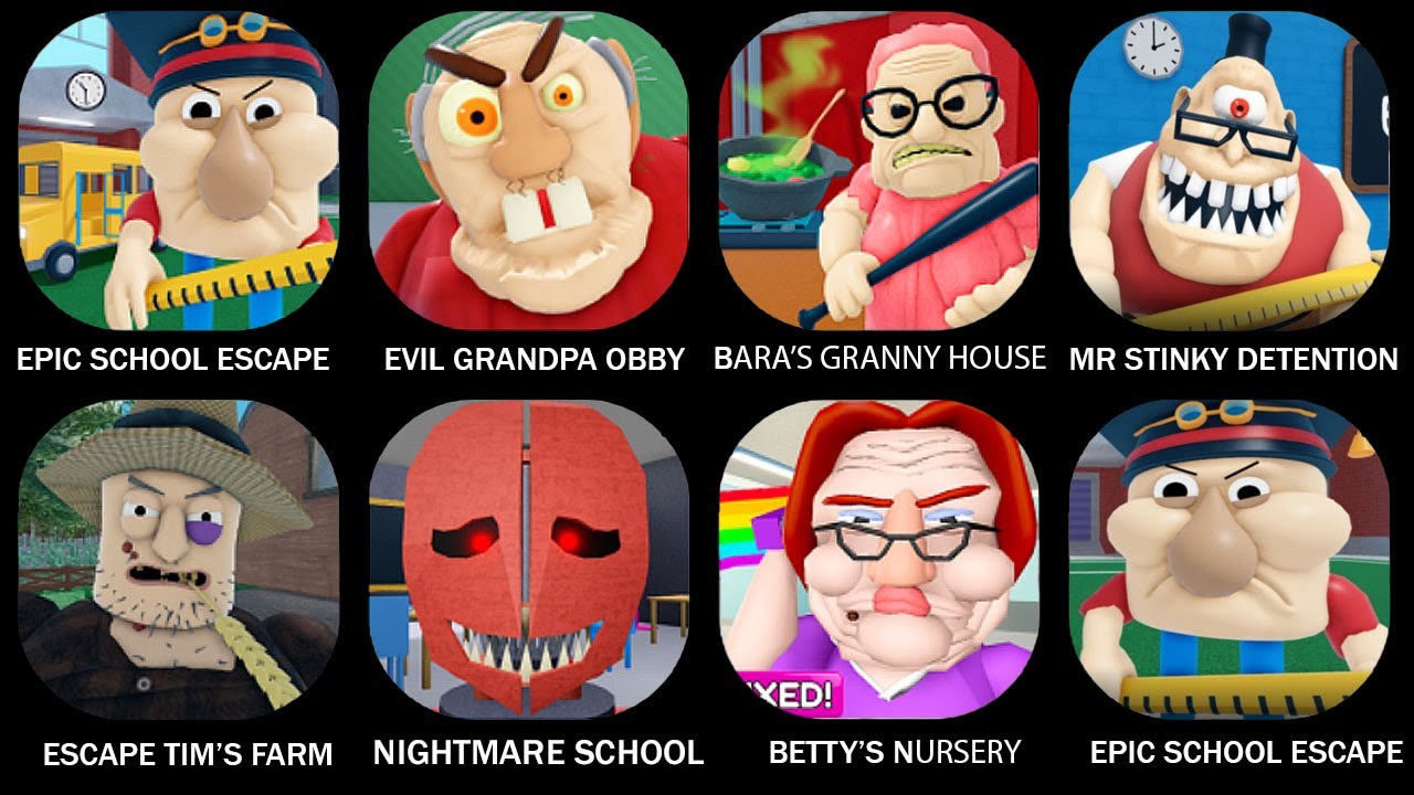 ROBLOX: HARD EPIC SCHOOL ESCAPE , ESCAPE EVIL GRANDPA OBBY, BARRA'S GRANNY HOUSE (SCARY OBBY)#roblox