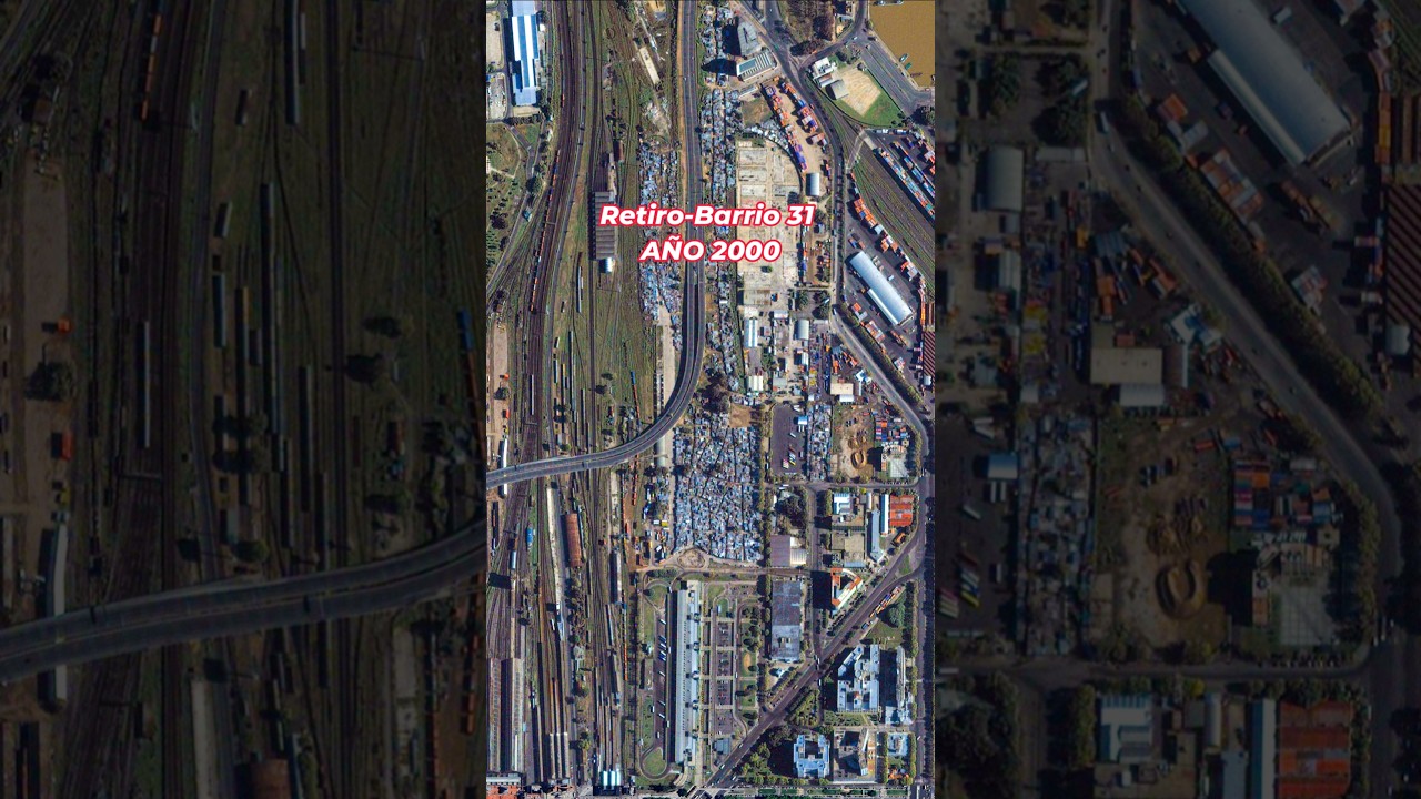 🚆🏘️ Retiro - Villa 31 (Barrio Padre Mugica).  A&ntilde;o 2000 versus 2025. De 12.000 a 50.000 habitantes