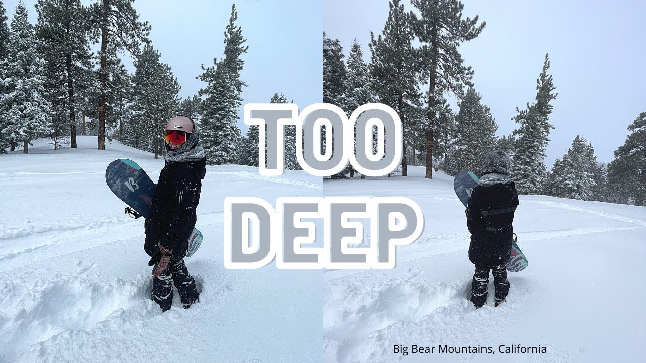 Big Bear is TOO DEEP now! Snowboarding at Snow Summit Big Bear | the DEEPEST powder of my LIFE