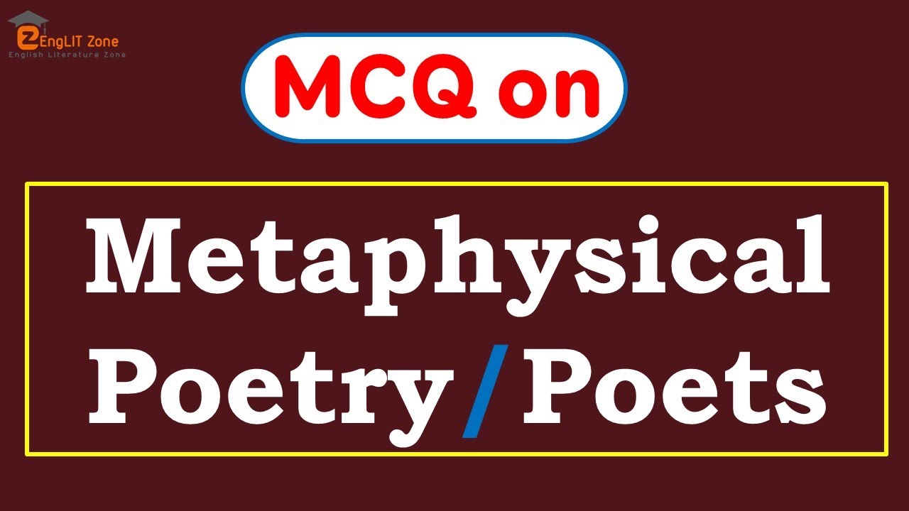 MCQ on Metaphysical Poetry || Metaphysical Poets