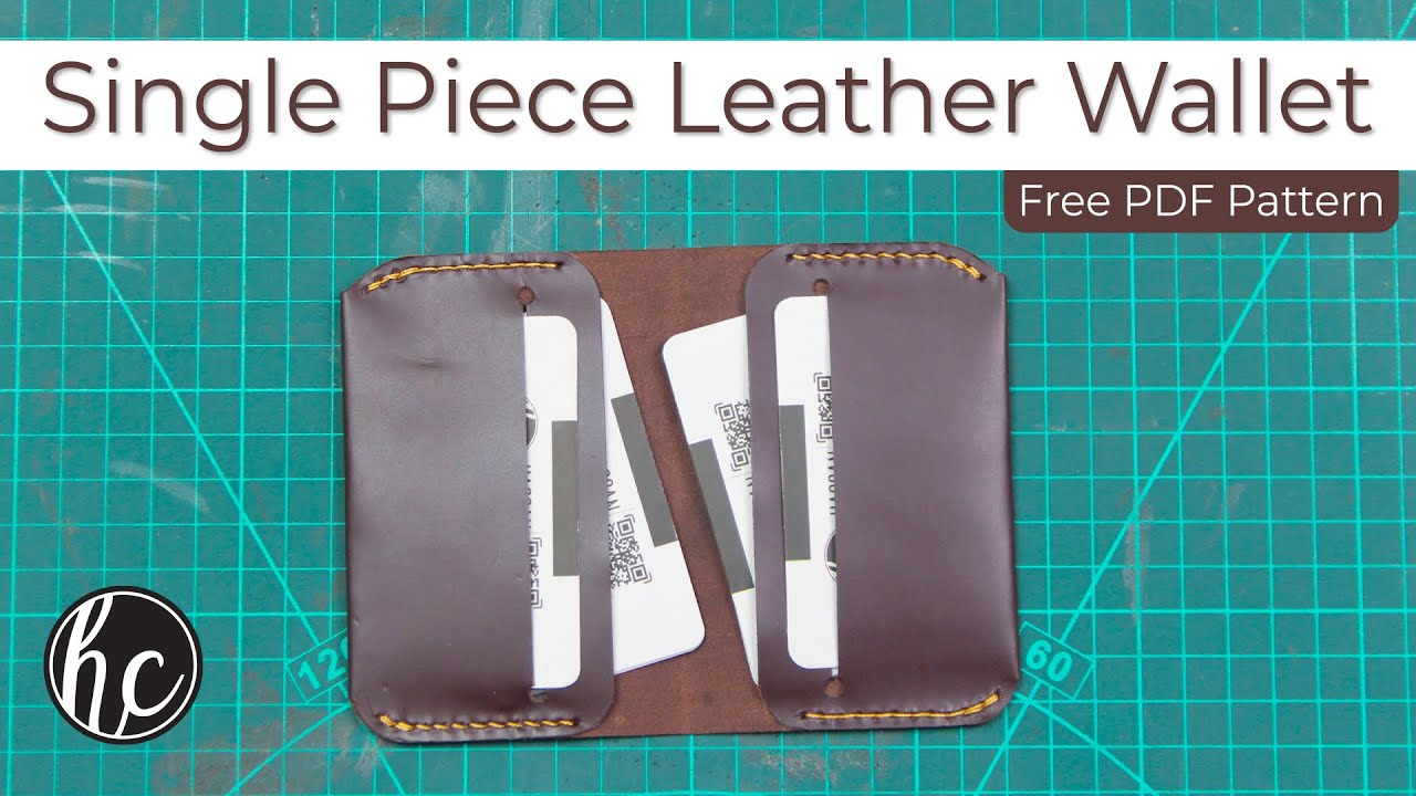 Handmade Single Piece Leather Wallet (FREE PDF) | ASMR | Hassan Crafts