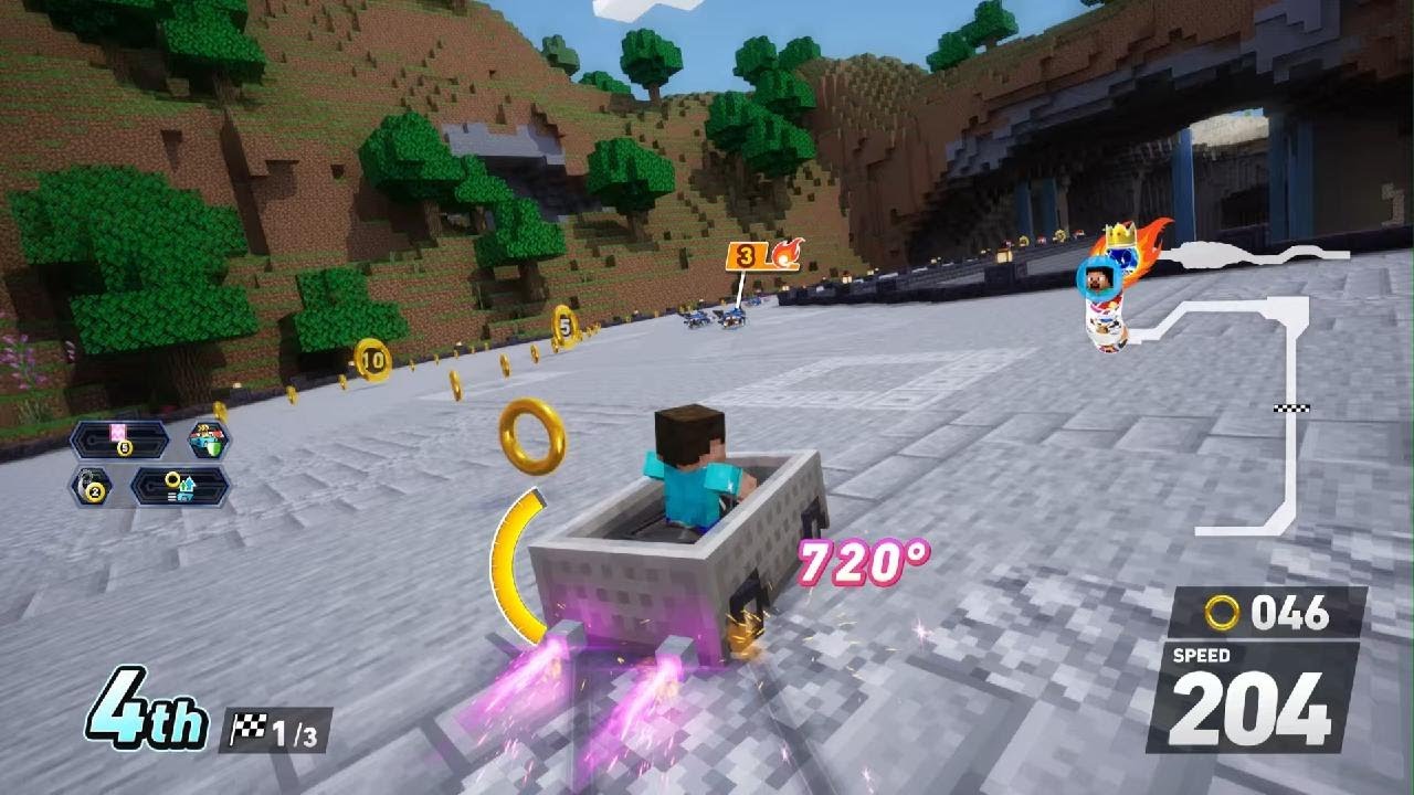 Sonic Racing: CrossWorlds - Minecraft Track Showcase!