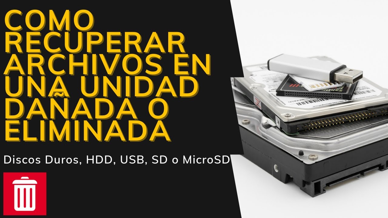 🔧 Como recuperar archivos en una unidad dañada o eliminada en Discos Duros, USB, SD o Micro SD