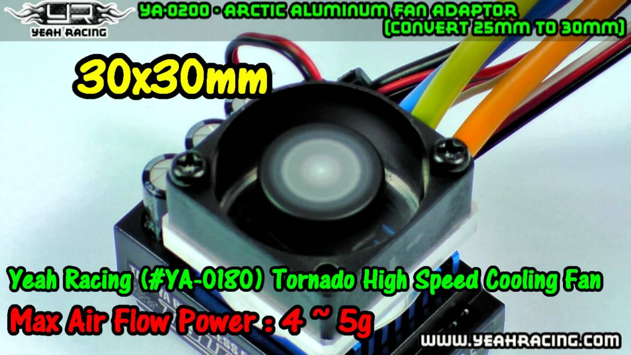 Yeah Racing Arctic Aluminum RC Fan Adaptor (convert 25mm to 30mm)